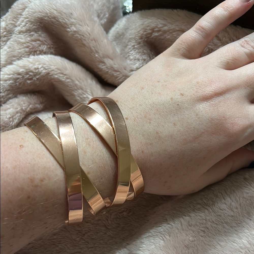 Gold Geometric Cuff Bracelet